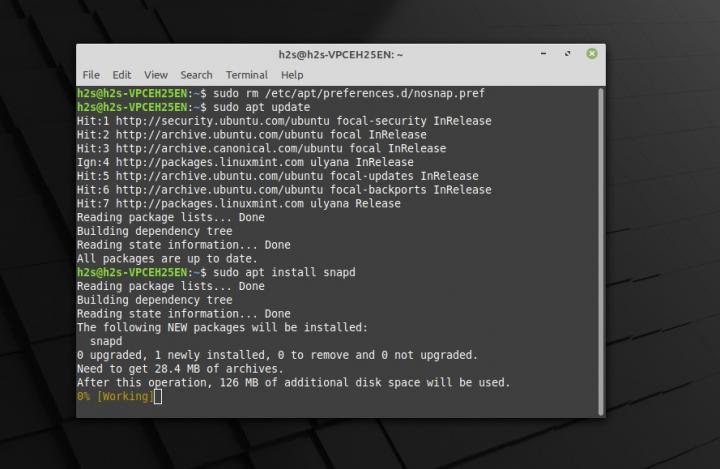 Snap команда не найдена linux mint