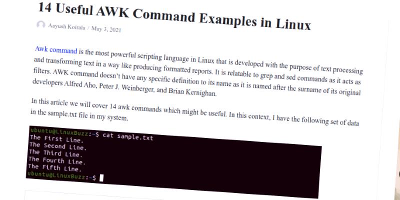 14 Useful AWK Command Examples In Linux