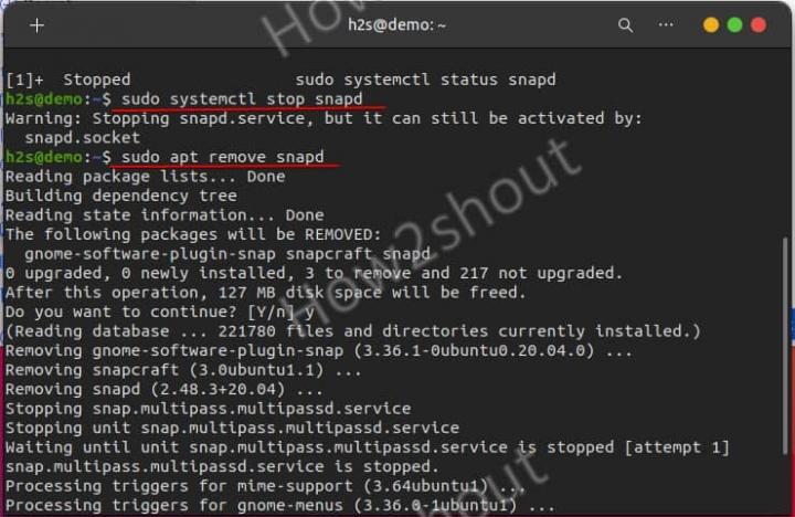 Remove Snapd in Ubuntu 20.04