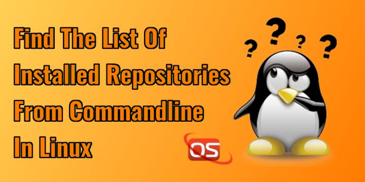 How To Find The List Of Installed Repositories From Commandline In Linux