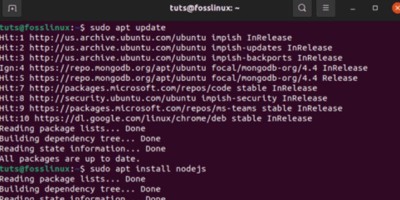 ubuntu install nodejs